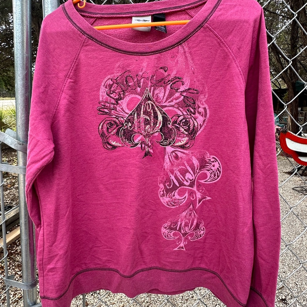 Harley Davidson Pink Graphic Sweatshirt